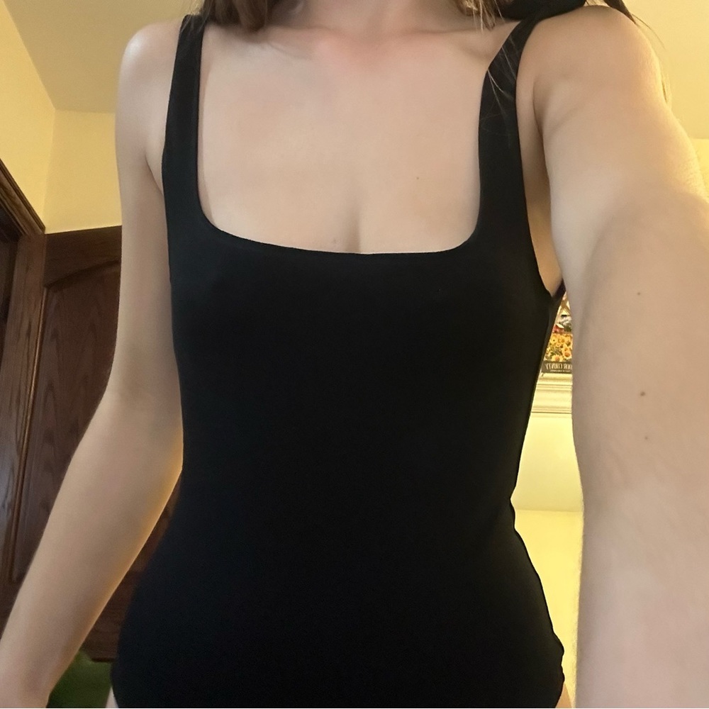 Free People Black Bodysuit